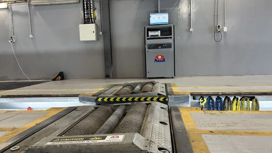 MAHA brake tester in TDM COF lane
